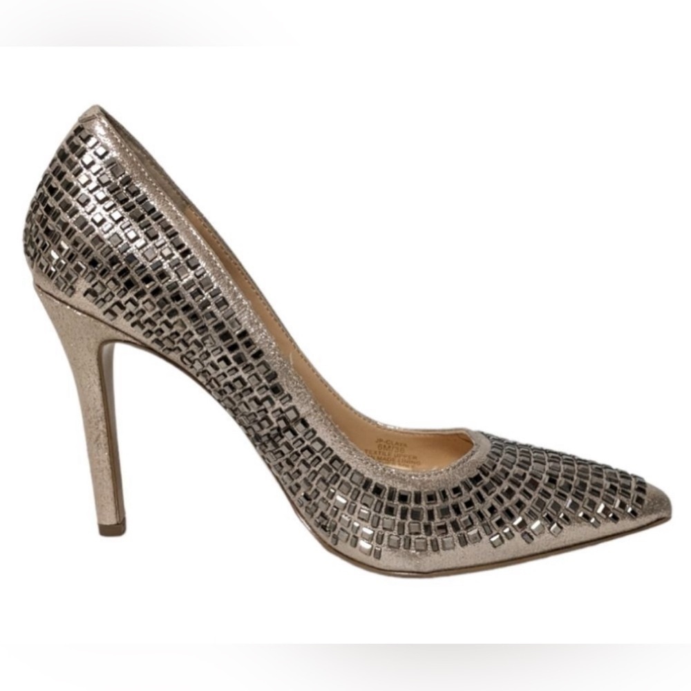 Jessica Simpson Claya Metal Pump Gold Pewter 8.5 - Picture 5 of 13